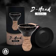 D-HEAD Black Sky Hookah Bowl – Made in Europe, premium design, durable heat retention