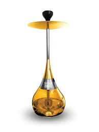 Overdozz Hookah Amber premium modern shisha with amber glass base and stainless steel stem