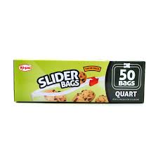 Ri-Pac Quart Slider Storage Bags 50 count box – easy seal resealable food storage