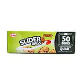 Ri-Pac Quart Slider Storage Bags 50 count box – easy seal resealable food storage