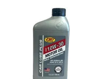 Car Lube Plus SAE 10W-30 Full Synthetic Motor Oil Bottle