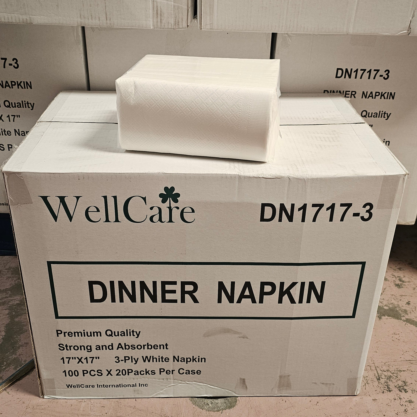 DINNER NAPKIN 3-PLY 17X17 100PCS/BAG 20/BAG
