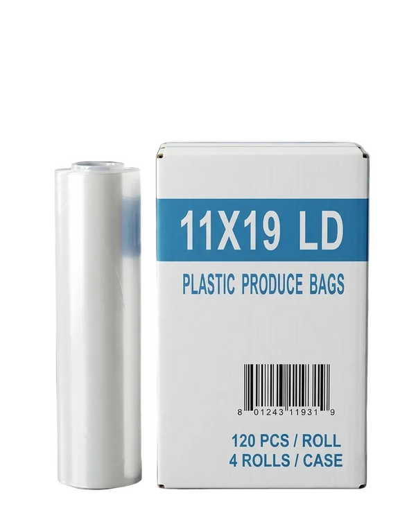 A6- Produce Clear Bags 11X19 120pcs - 4 Rolls / Case