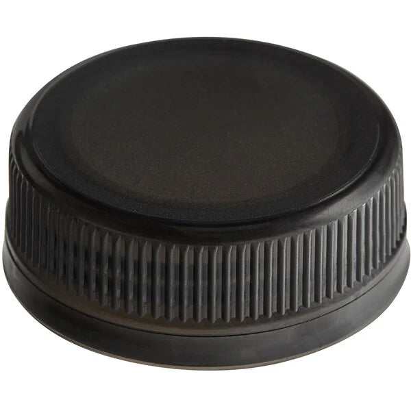 Black Unlined Tamper-Evident Cap for Juice Bottles - 500/Pack