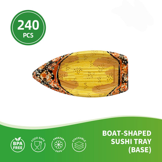 RL4 - 30 BOAT-SHAPED SUSHI TRAY (BASE) 240/CTN