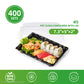 #5 PET SUSHI CONTAINER WITH LID 7.3"×5"×2" 400pcs