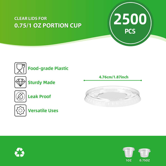 0.75/ 1 oz Portion Cup Lids  2500pcs