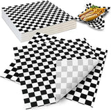 12" X 12" DELI WRAP | CHECKERED | BLACK | 1000