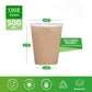 12oz Double Wall Ripple Kraft Paper Hot Cups  500 Count