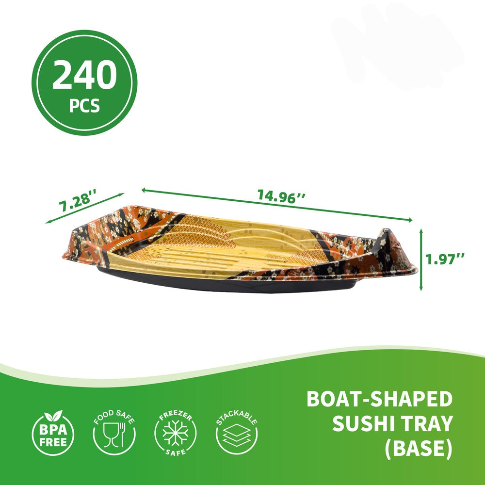 RL4 - 30 BOAT-SHAPED SUSHI TRAY (BASE) 240/CTN