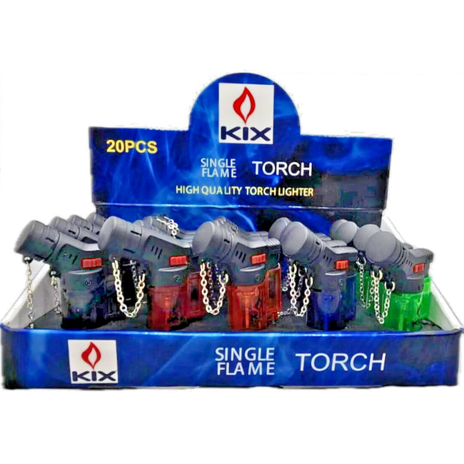 Torch Mini Single Flame Lighter 20 Pack – Refillable Windproof Lighters