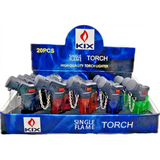 Torch Mini Single Flame Lighter 20 Pack – Refillable Windproof Lighters