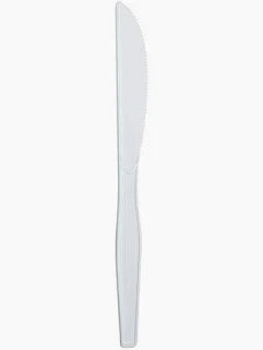 Medium Weight White Plastic Knife 1000Pcs