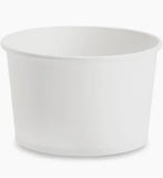 (1338)8oz(96MM LIDS) White Paper food Soup cup 1000pcs/case