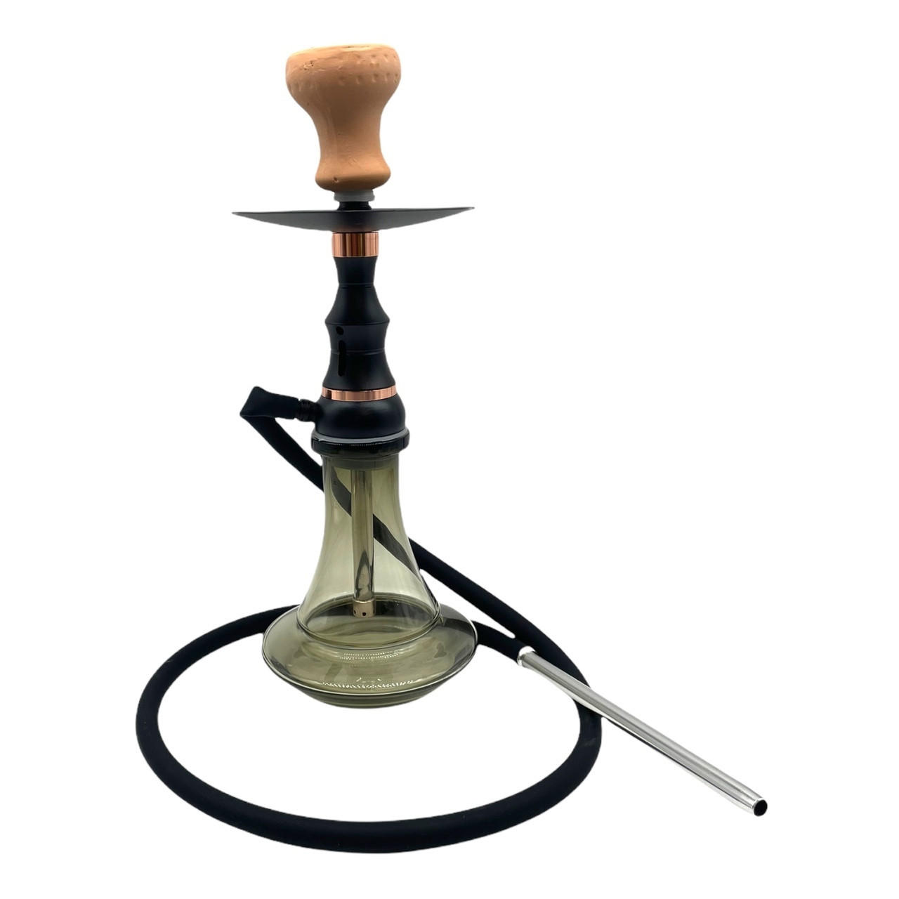 MAESTRO HOOKAH MS-6 Premium Modern Shisha Pipe with Glass Base and Silicone Hose