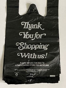 Black T-Shirt Bag 11.4” x 6.3” x 21.25” 1000/carton