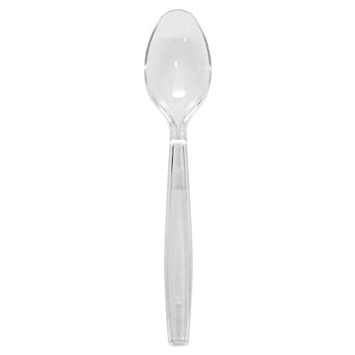 PS Plastic Extra Heavy Weight Tea Spoons Clear 1,000 ct